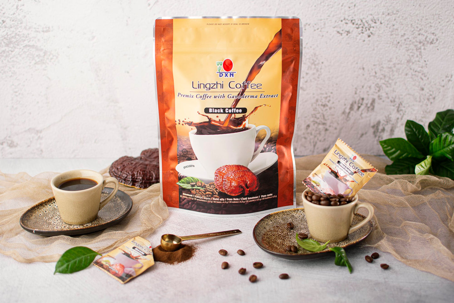 Café Negro Lingzhi - 20 sobres de 21g